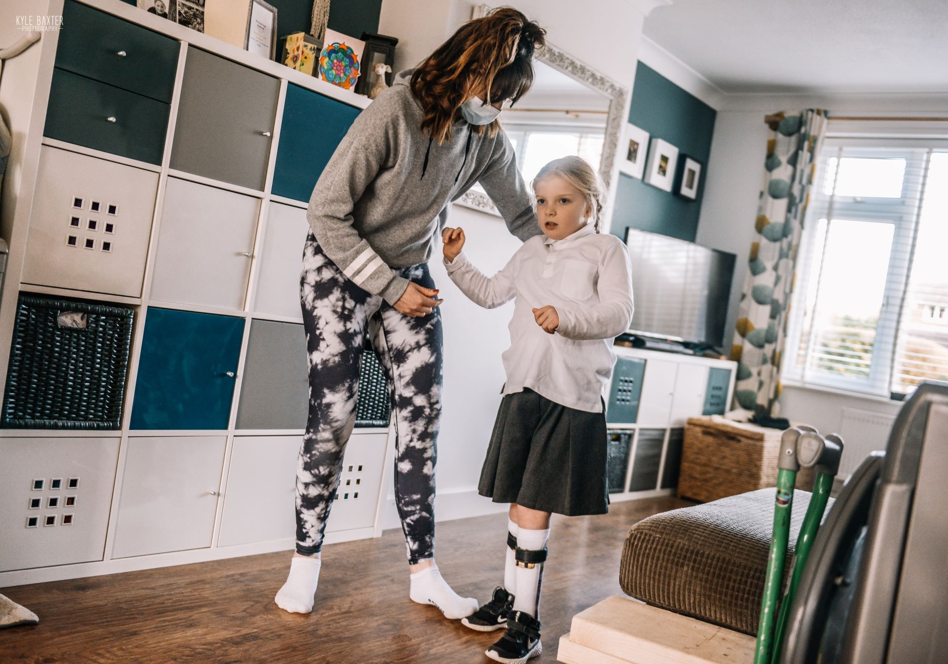 A child taking part in a supported movement session