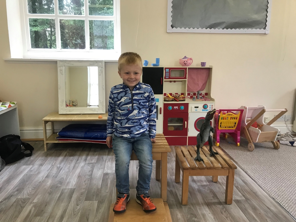 A child taking part in a movement session
